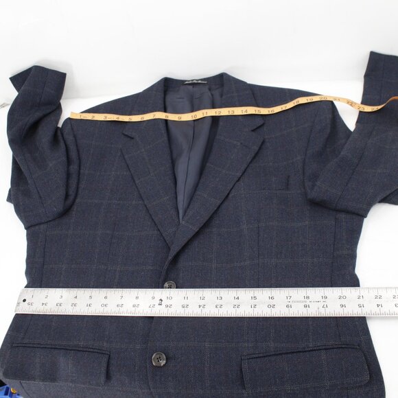Lauren Ralph Lauren Sport Coat Men's 44R Herringbone Windowpane Wool Two Button - Picture 9 of 12